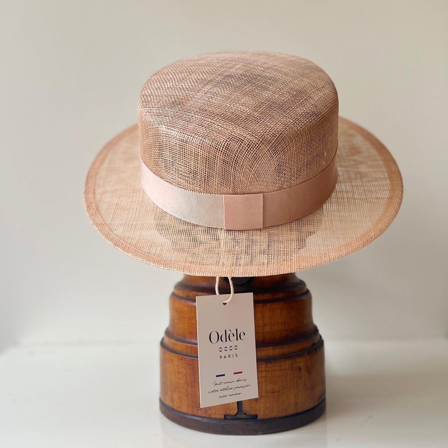 Canotier Yvette Paille Rose nude