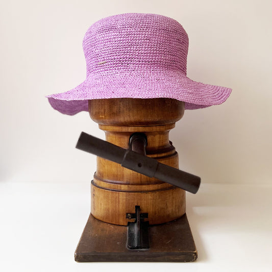 Chapeau Bob Panama crocheté Lilas