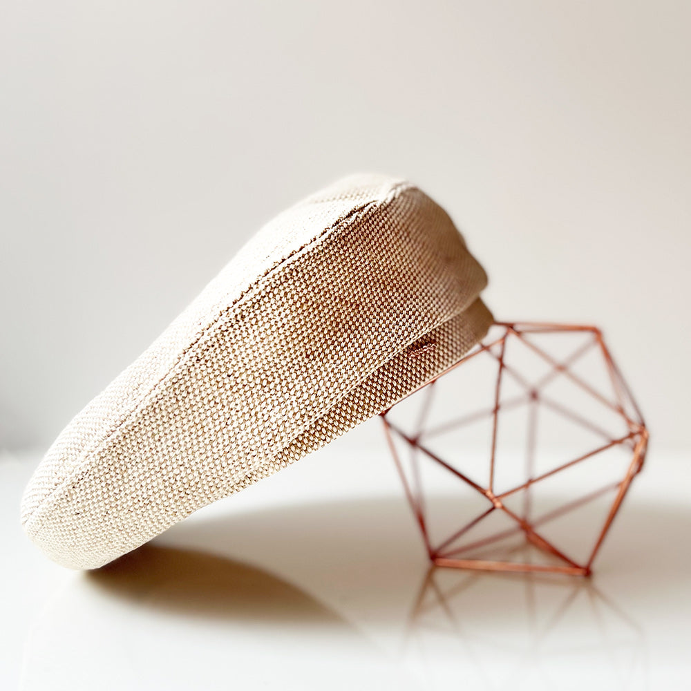 Béret Edith coton et Paille