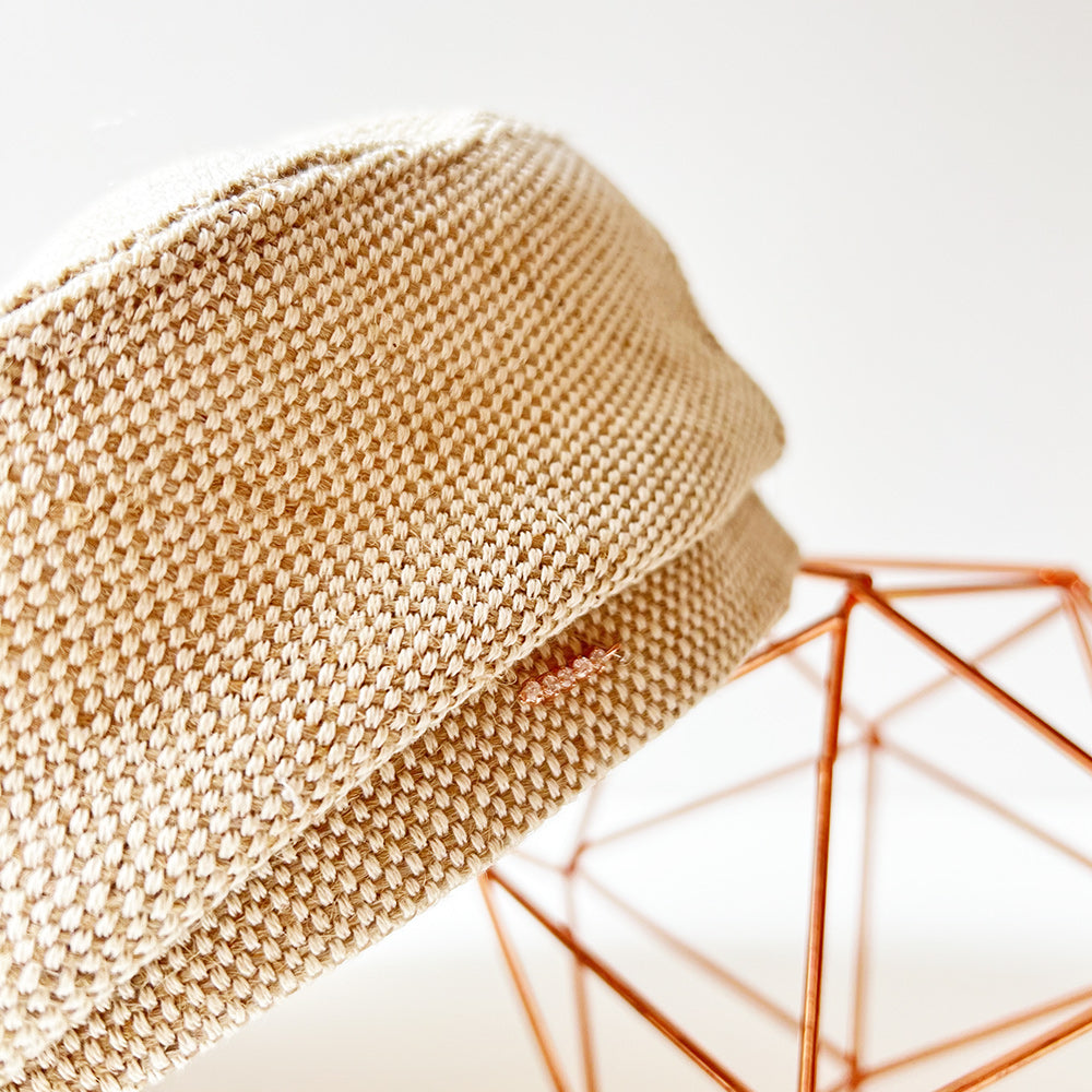 Béret Edith coton et Paille