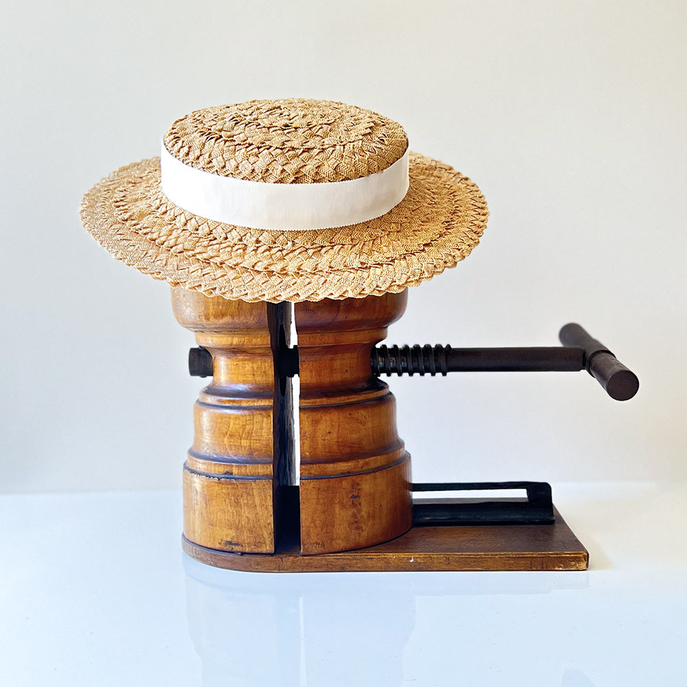 Bibi Canotier Paille Dentelle