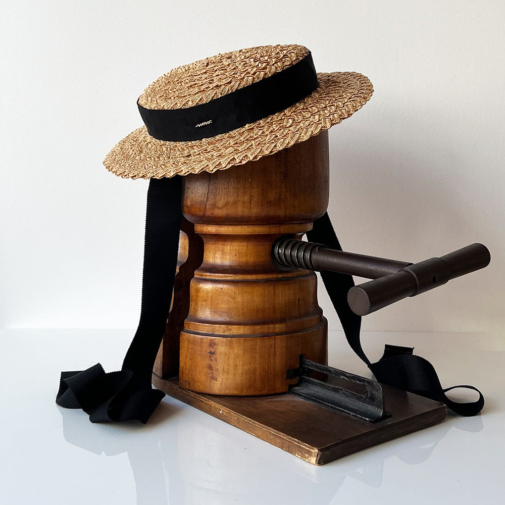 Bibi Canotier Paille Dentelle