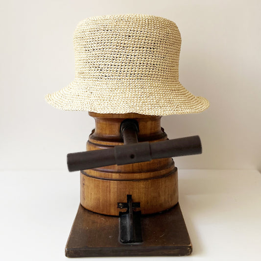 Chapeau Bob Panama crocheté Naturel