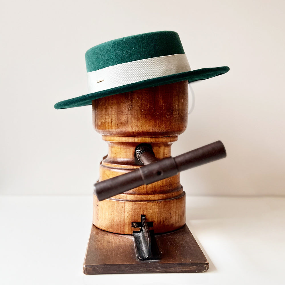 Canotier Jeanette Bicolore vert