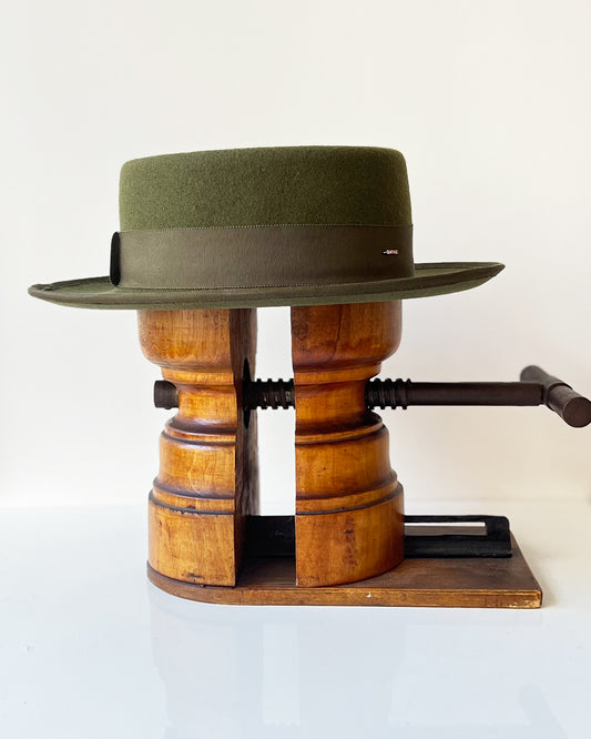 Canotier Denise vert Kaki