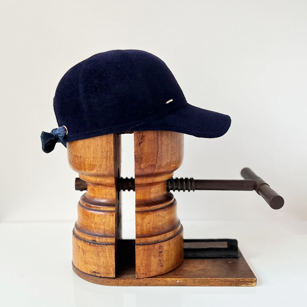 Casquette Babette Bleu Marine feutre lapin