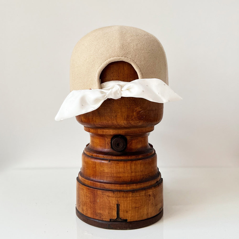 Casquette Babette Beige feutre laine merinos