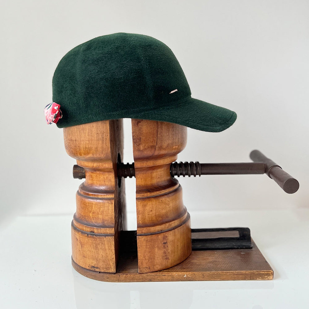 Casquette Babette Vert émeraude feutre lapin