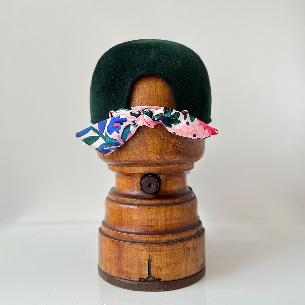 Casquette Babette Vert émeraude feutre lapin