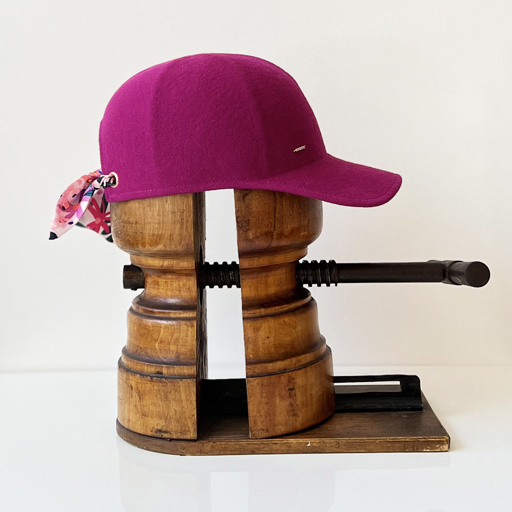 Casquette Babette Fuchsia feutre laine merinos