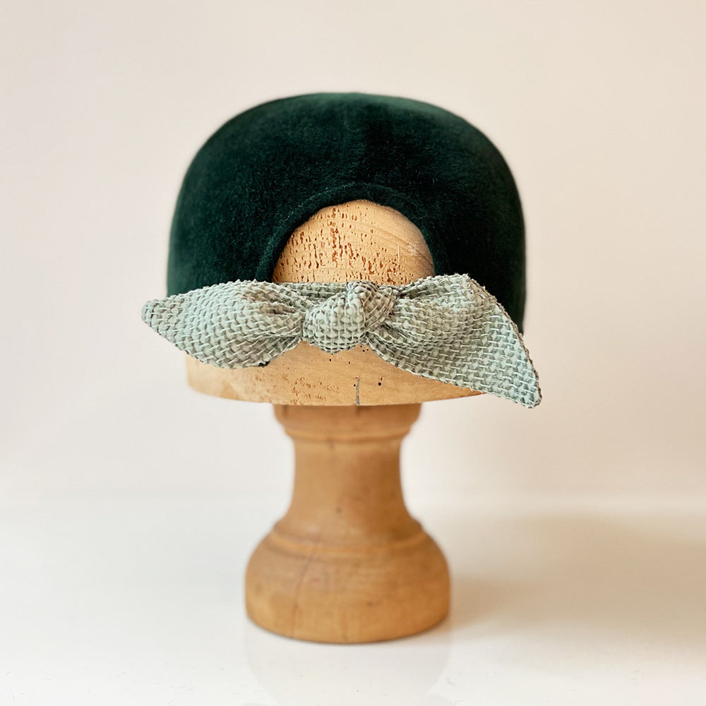 Casquette Babette Vert émeraude feutre lapin