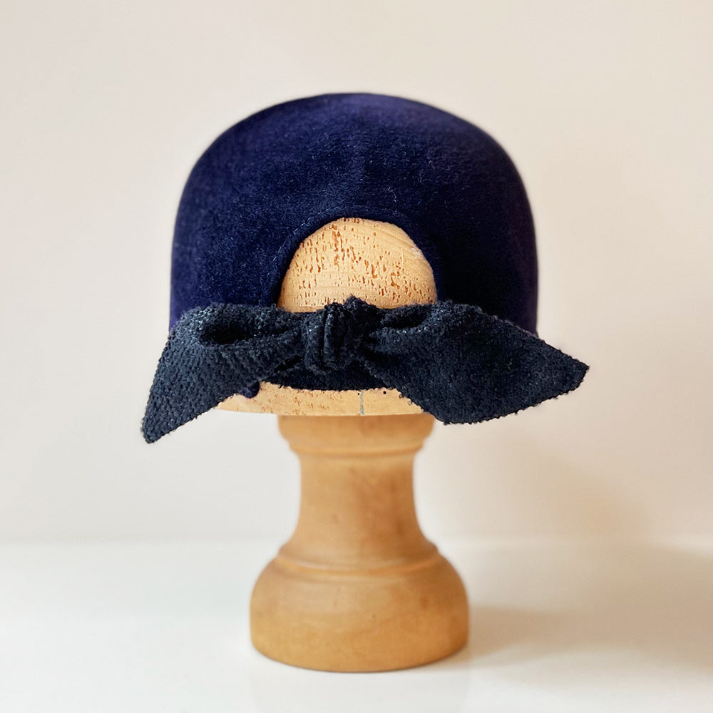 Casquette Babette Bleu Marine feutre lapin