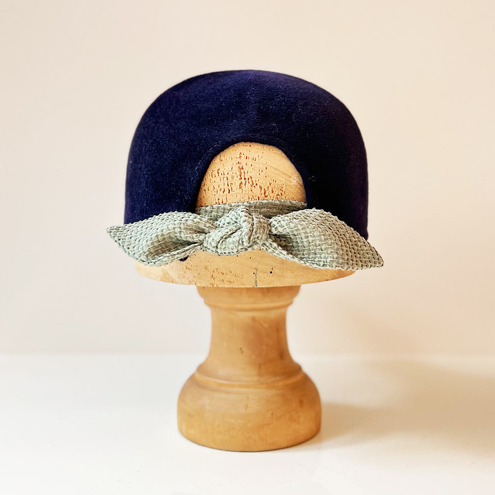 Casquette Babette Bleu Marine feutre lapin