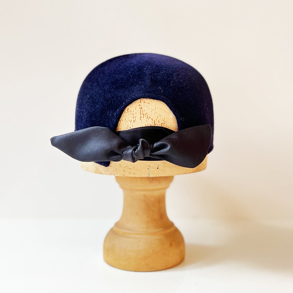 Casquette Babette Bleu Marine feutre lapin