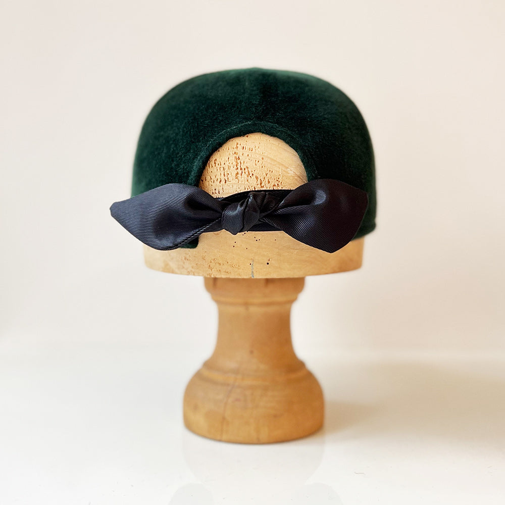 Casquette Babette Vert émeraude feutre lapin