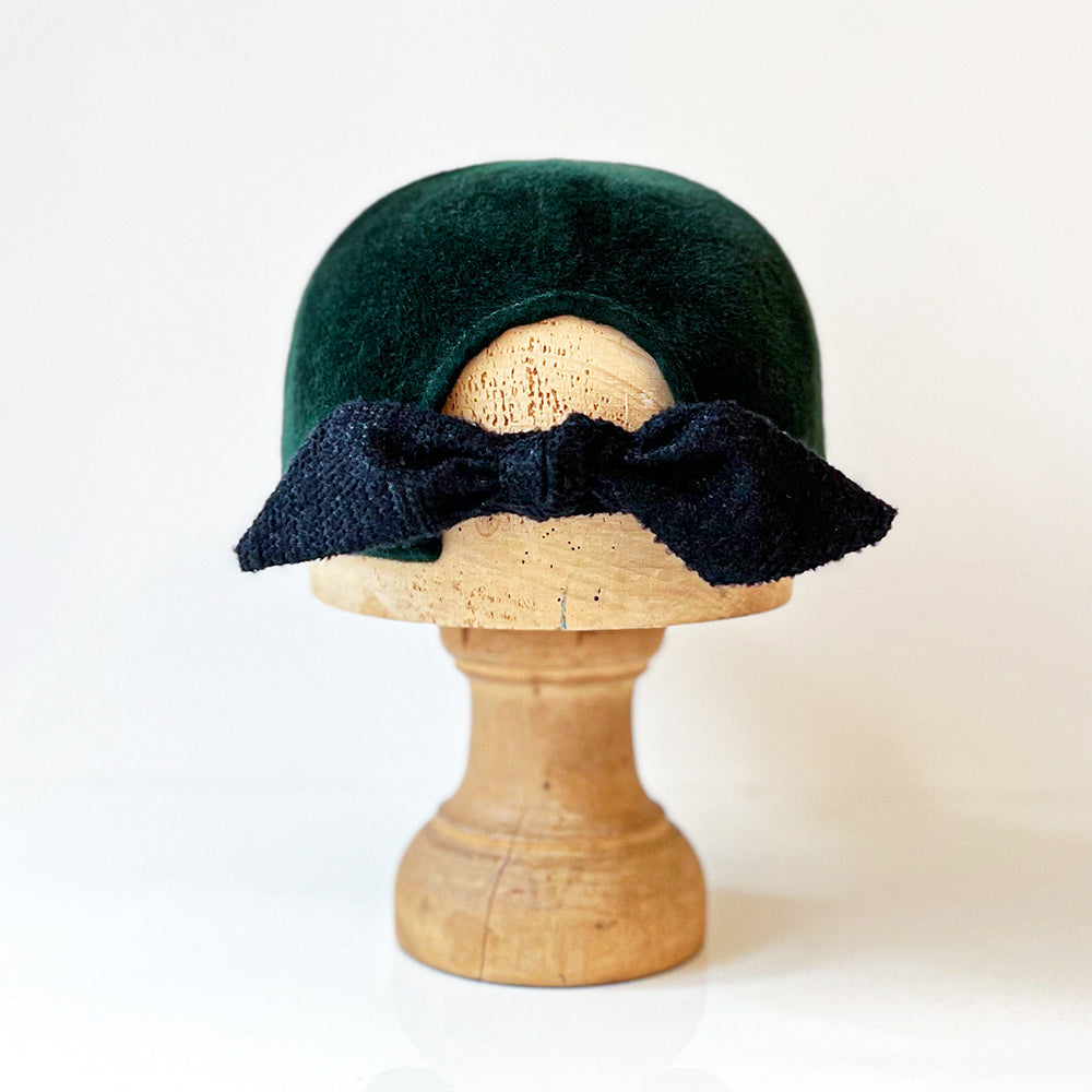 Casquette Babette Vert émeraude feutre lapin