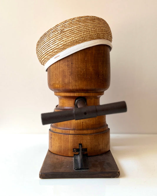 Béret Toque Reine paille cousue