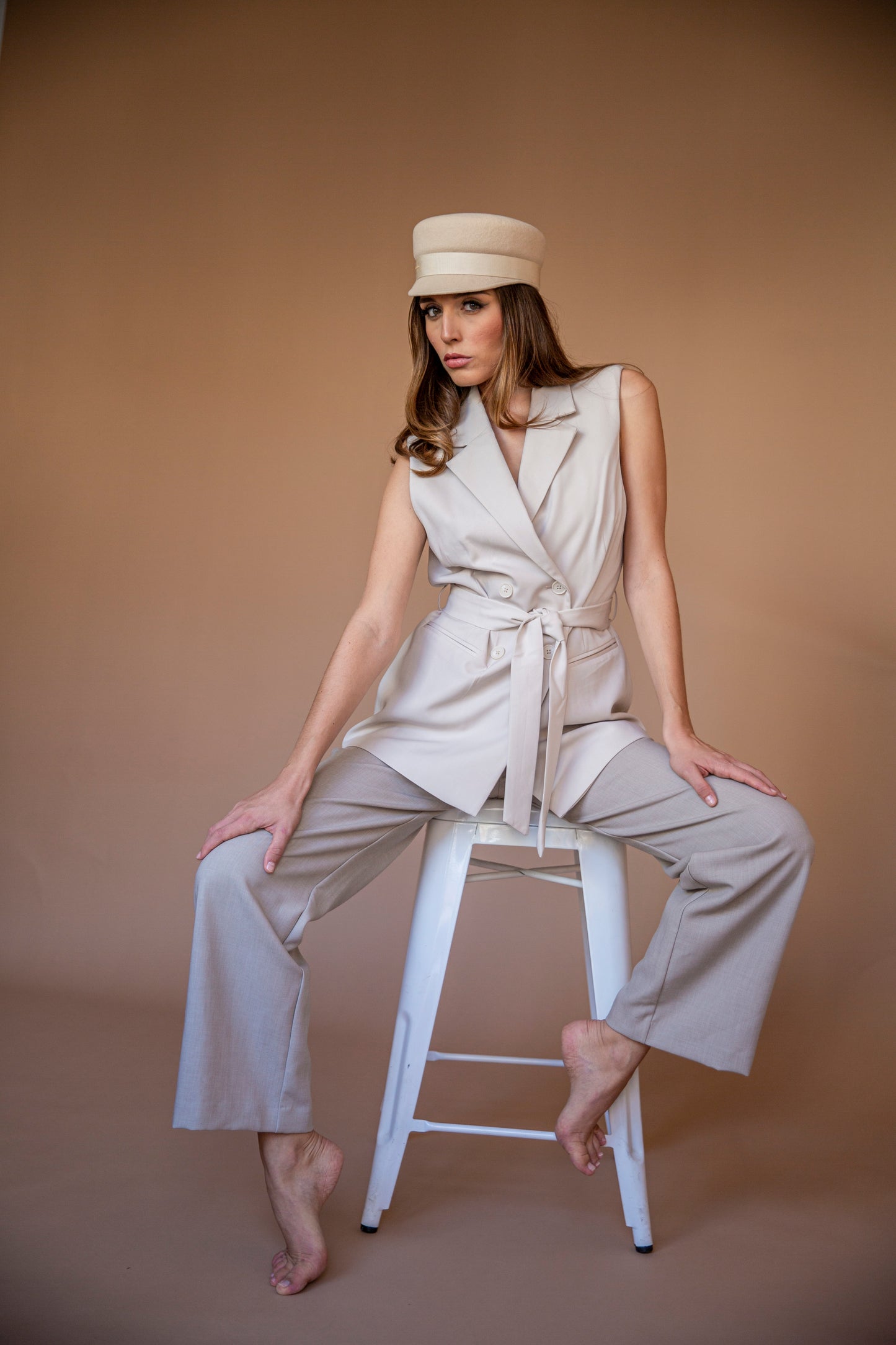 Casquette Martine courte beige Trench
