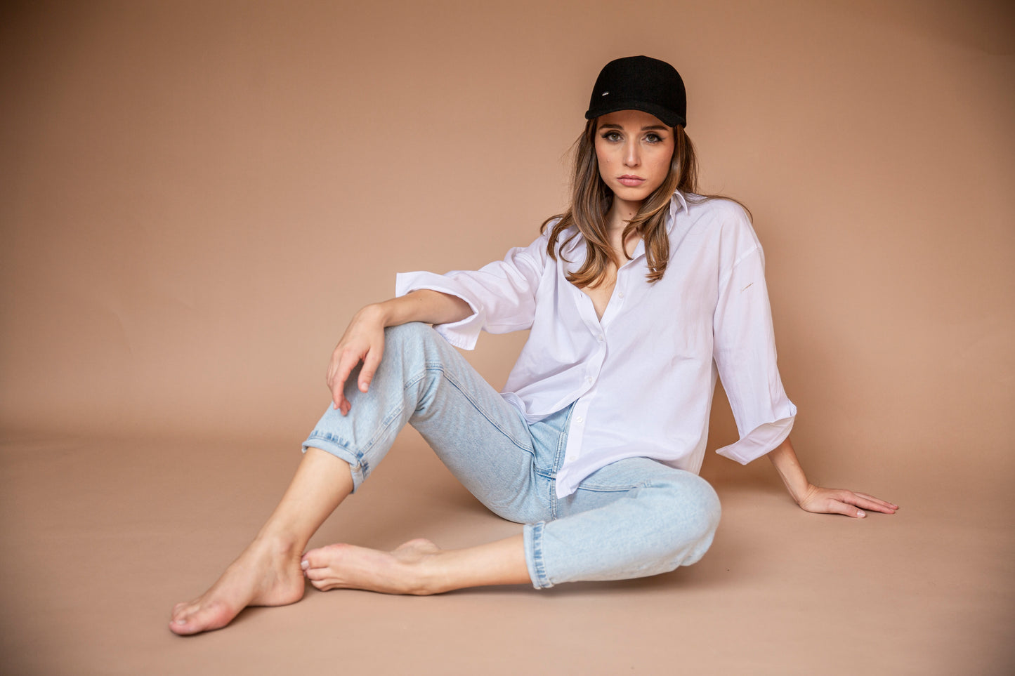 Casquette Babette Longue Noire feutre laine merinos