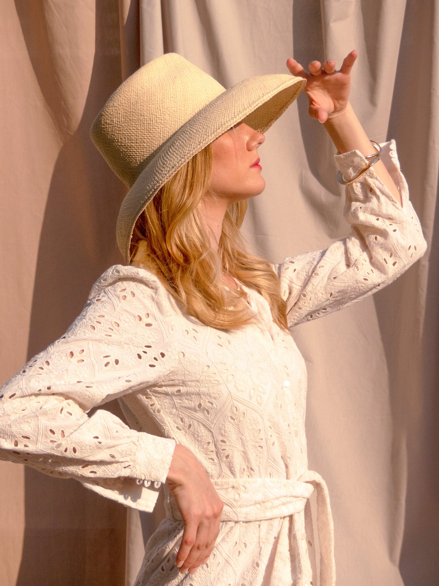 Chapeau Fred Haut Cloche Rose Blush