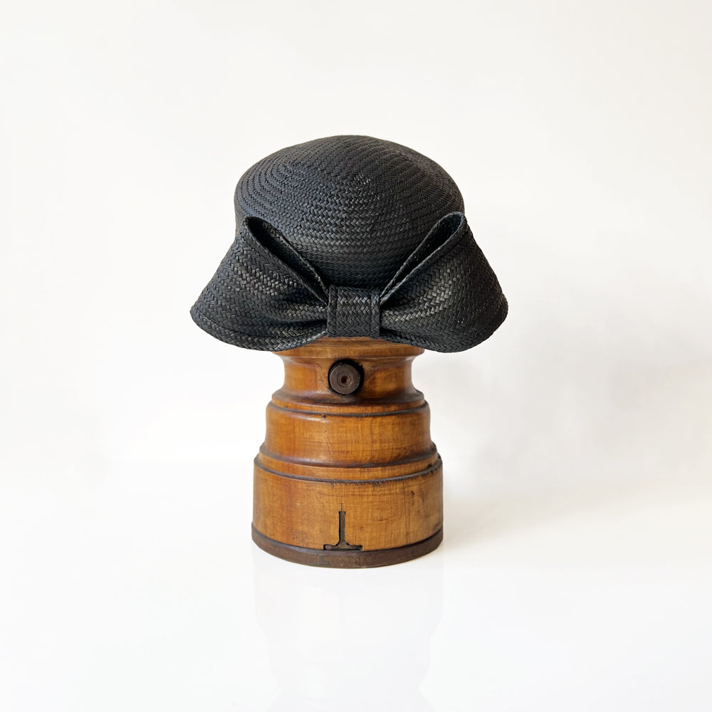Chapeau Toque Kennedy paille Noire