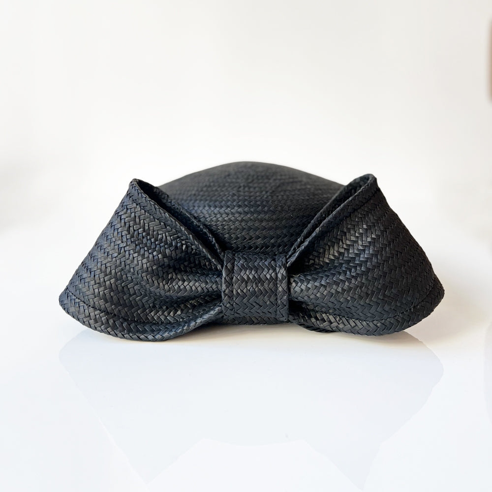 Chapeau Toque Kennedy paille Noire