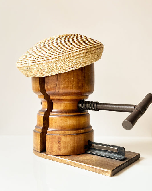 Béret Madeleine paille cousue