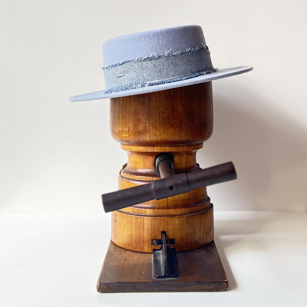 Canotier Jeanette Bleu ciel et jean