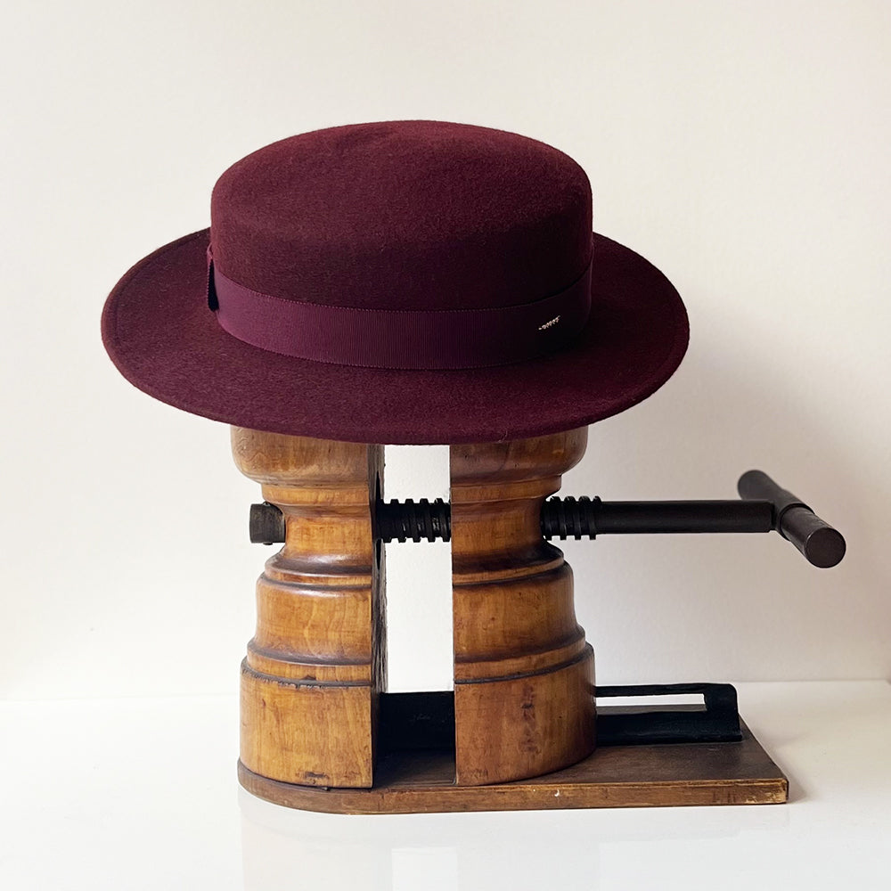 Canotier Yvette Bordeaux