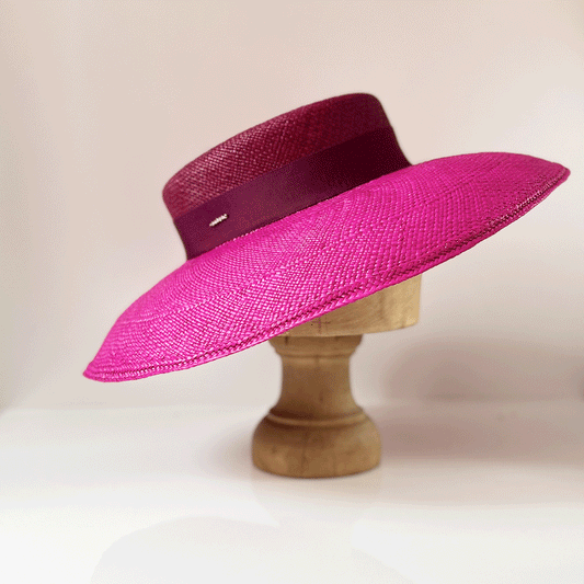 Chapeau cloche inspiration Dior bicolore Panama