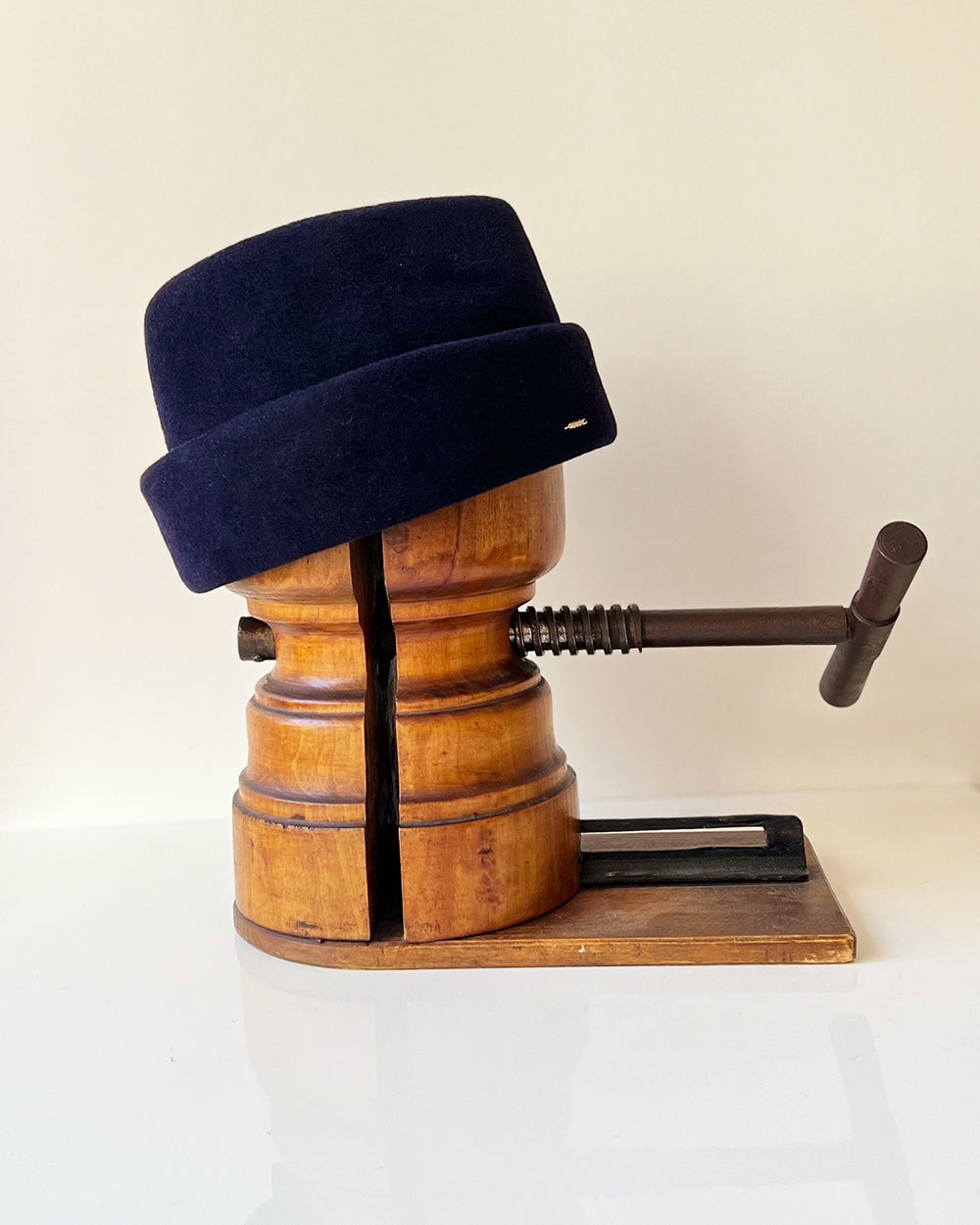 Chapeau Toque Linette feutre lapin Bleu marine
