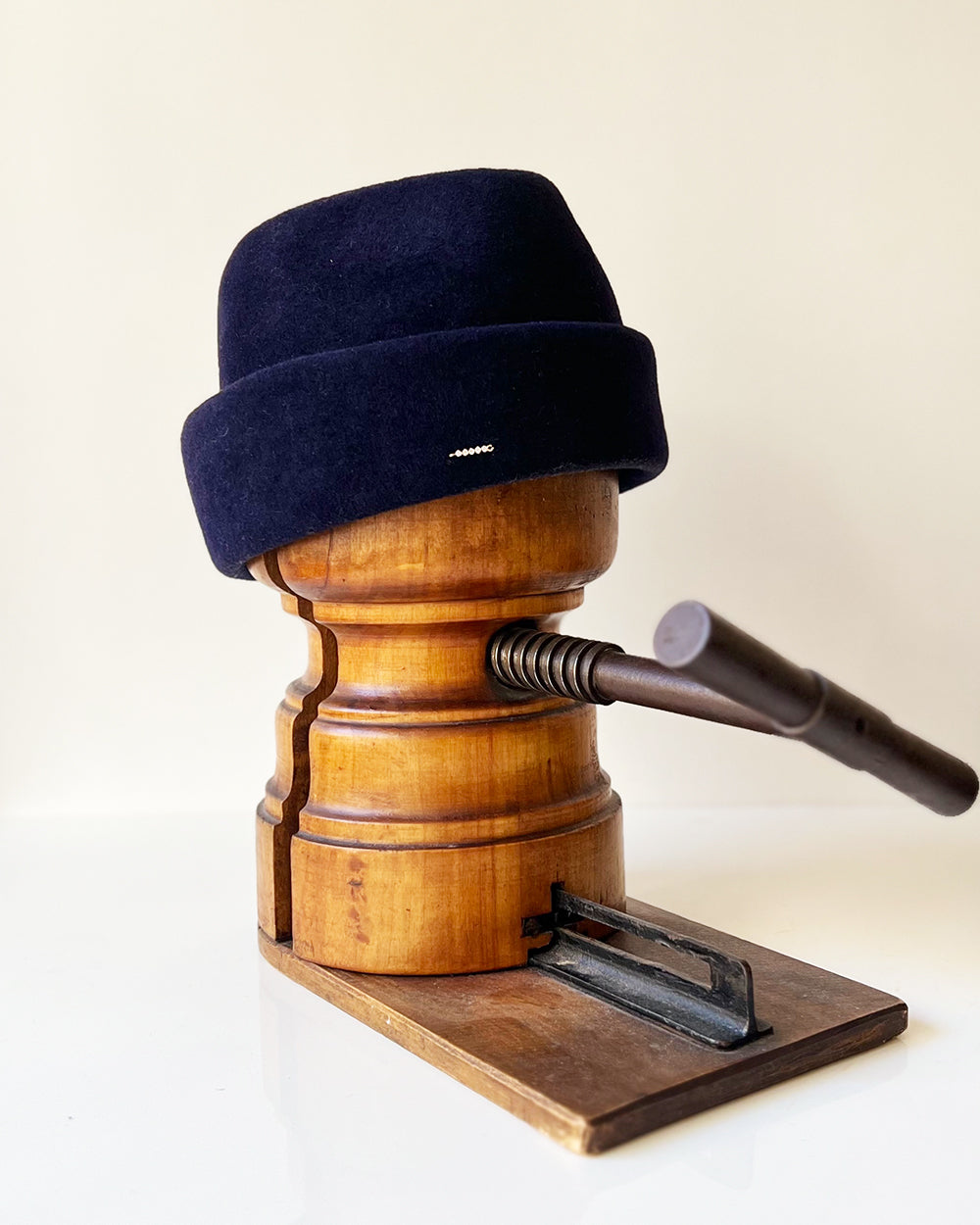 Chapeau Toque Linette feutre lapin Bleu marine