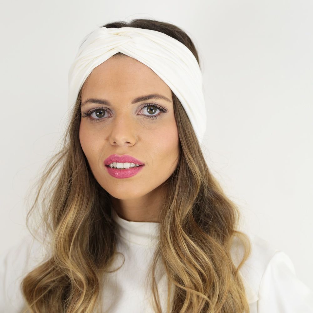 Bandeau turban Louisette Ecru