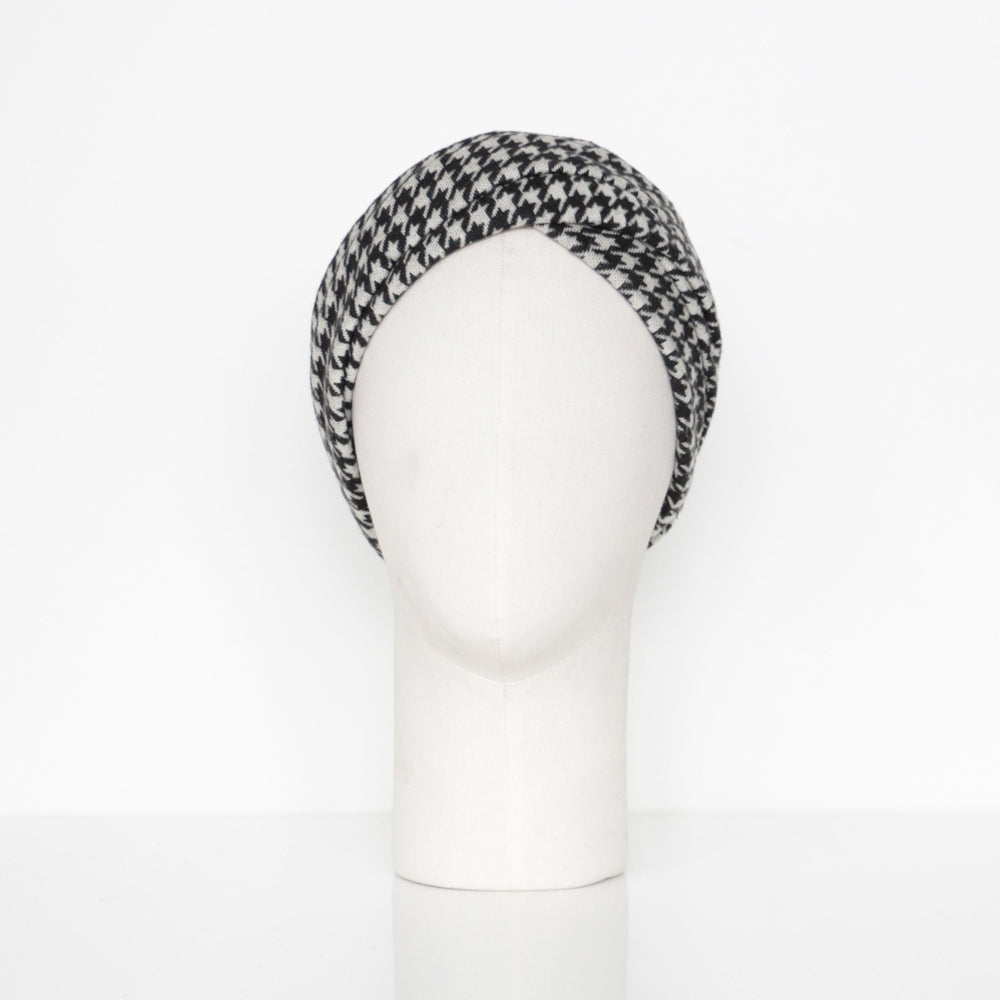 Bandeau turban Margaret Noir et Blanc