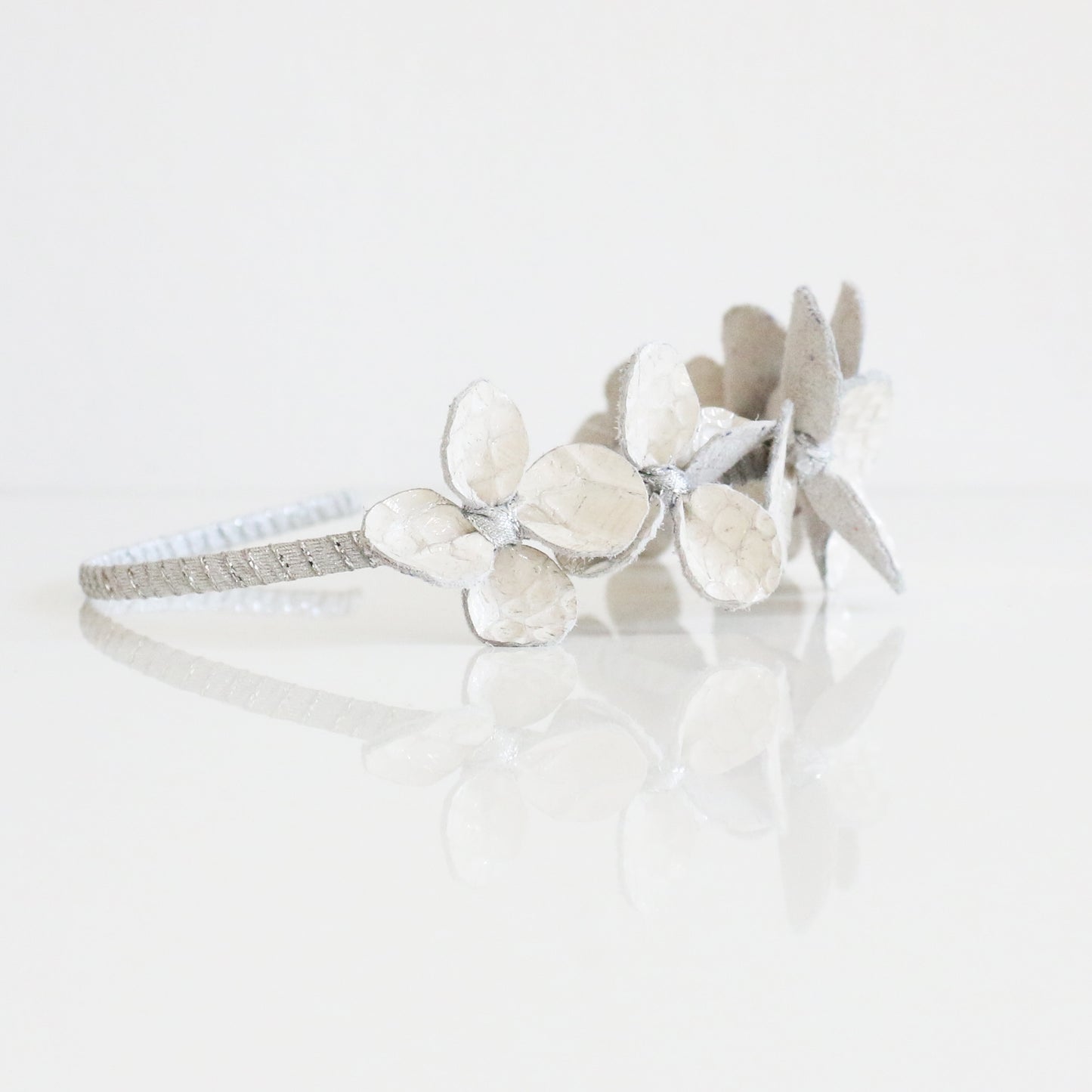 Serre Tête Daisy Blanc Argenté - La Mariée