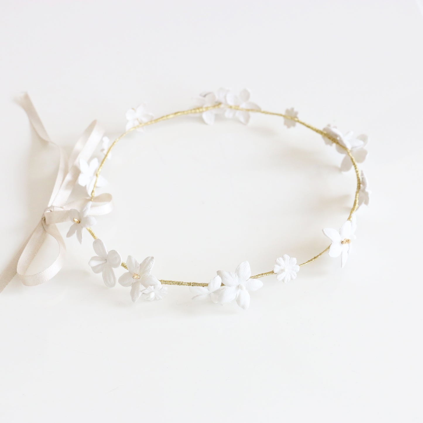 Couronne Emy Blanc et Or- La Mariée