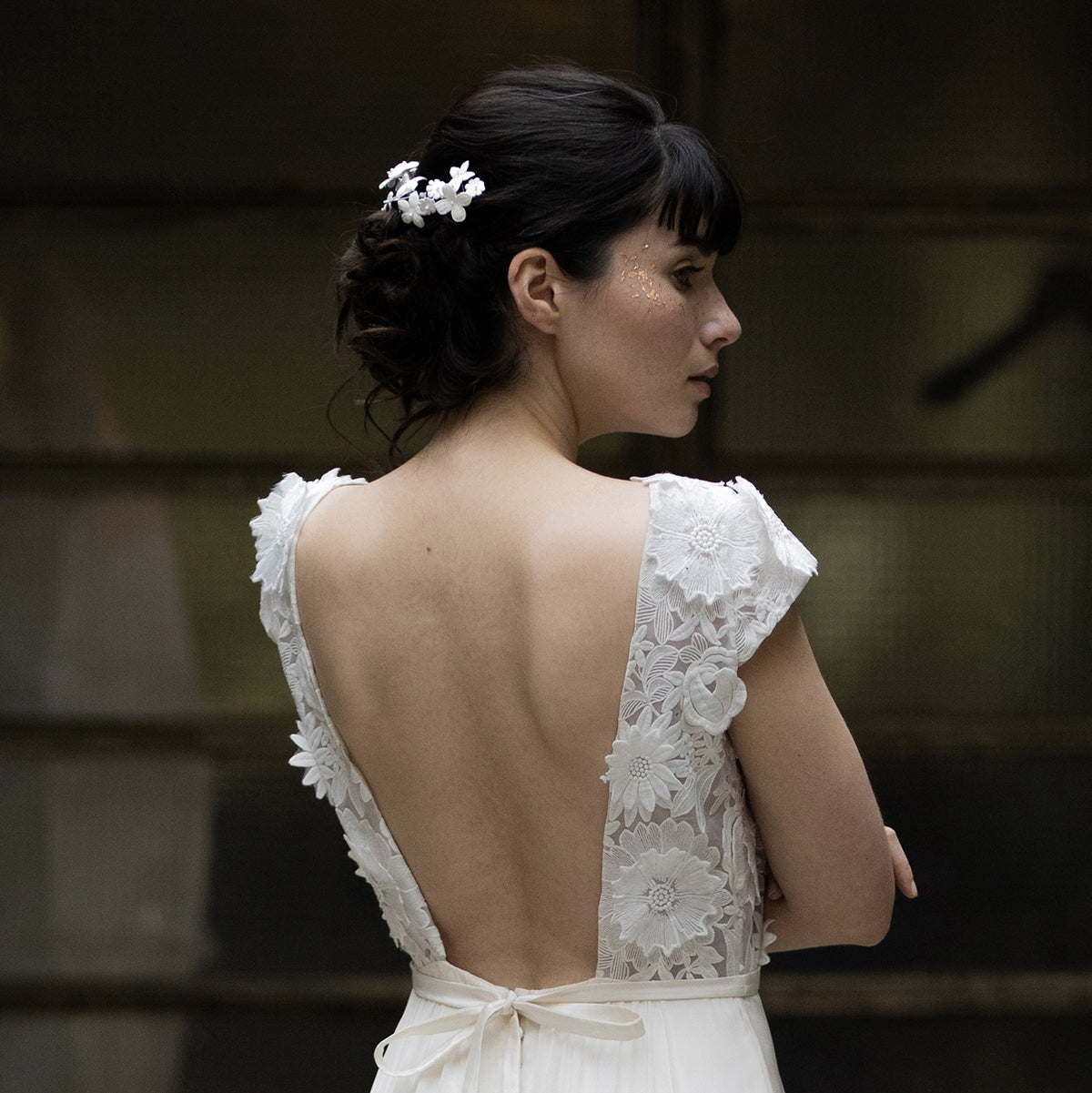 Broche Chignon Emy Blanc - La Mariée