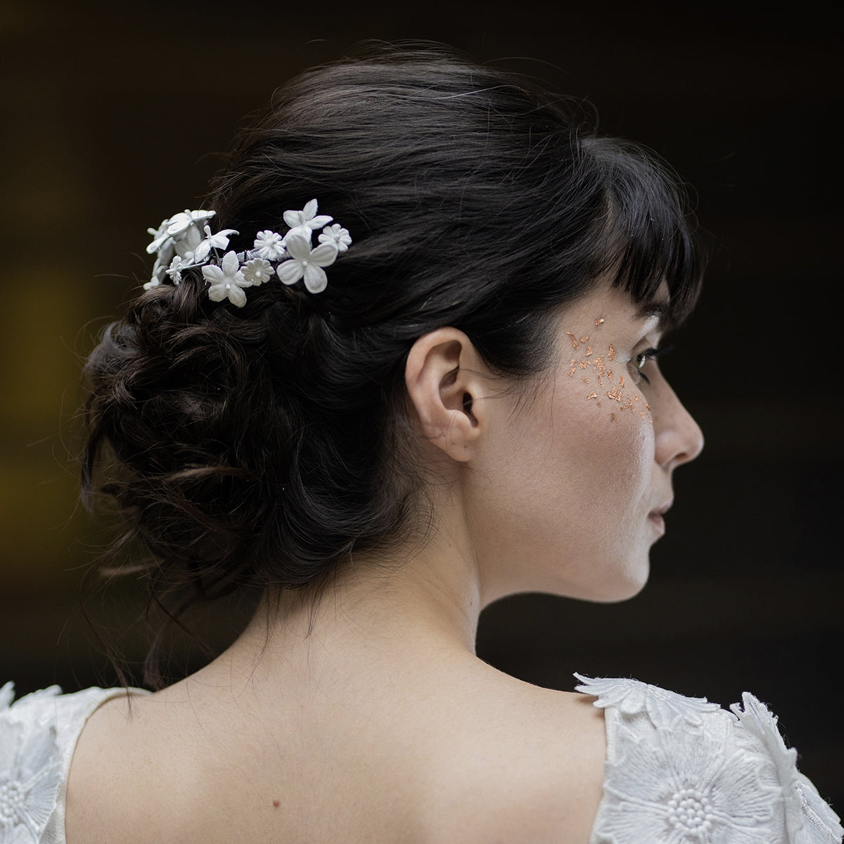 Broche Chignon Emy Blanc - La Mariée