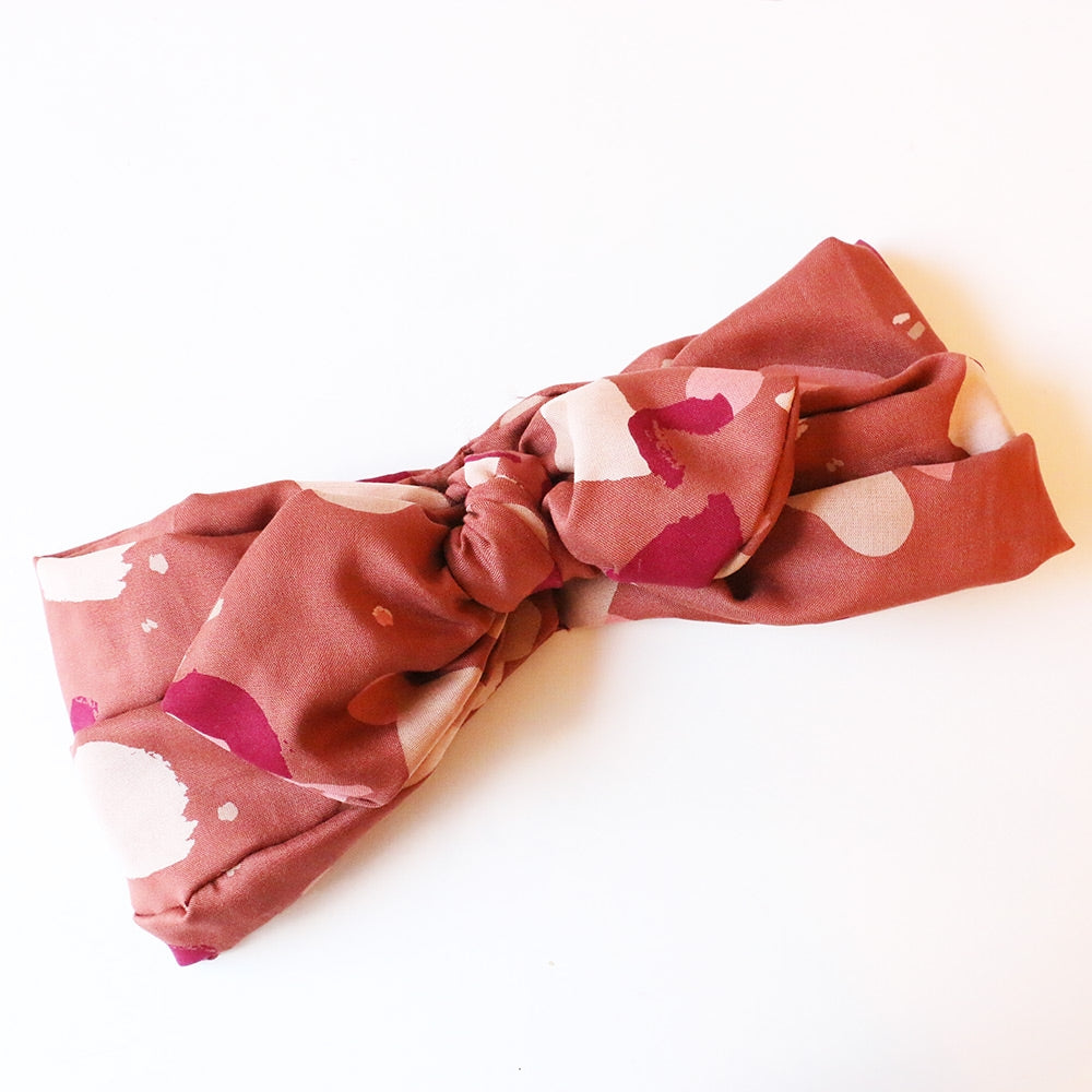 Bandeau Georgette Moka Motifs