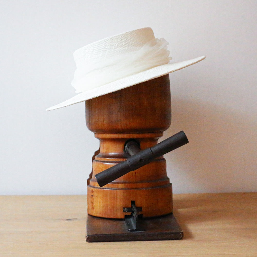 Canotier Jeanine Panama Blanc