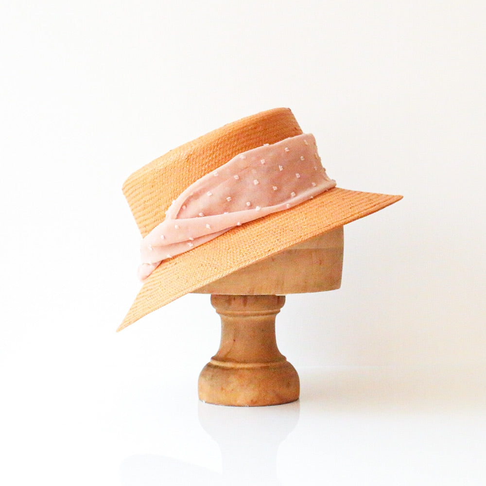 Chapeau Bob Michelle paille camel