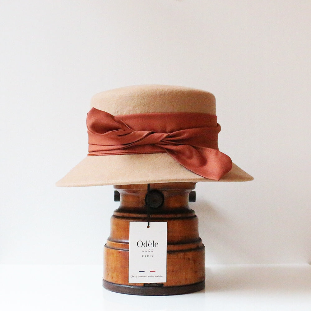 Chapeau cloche Odette Beige