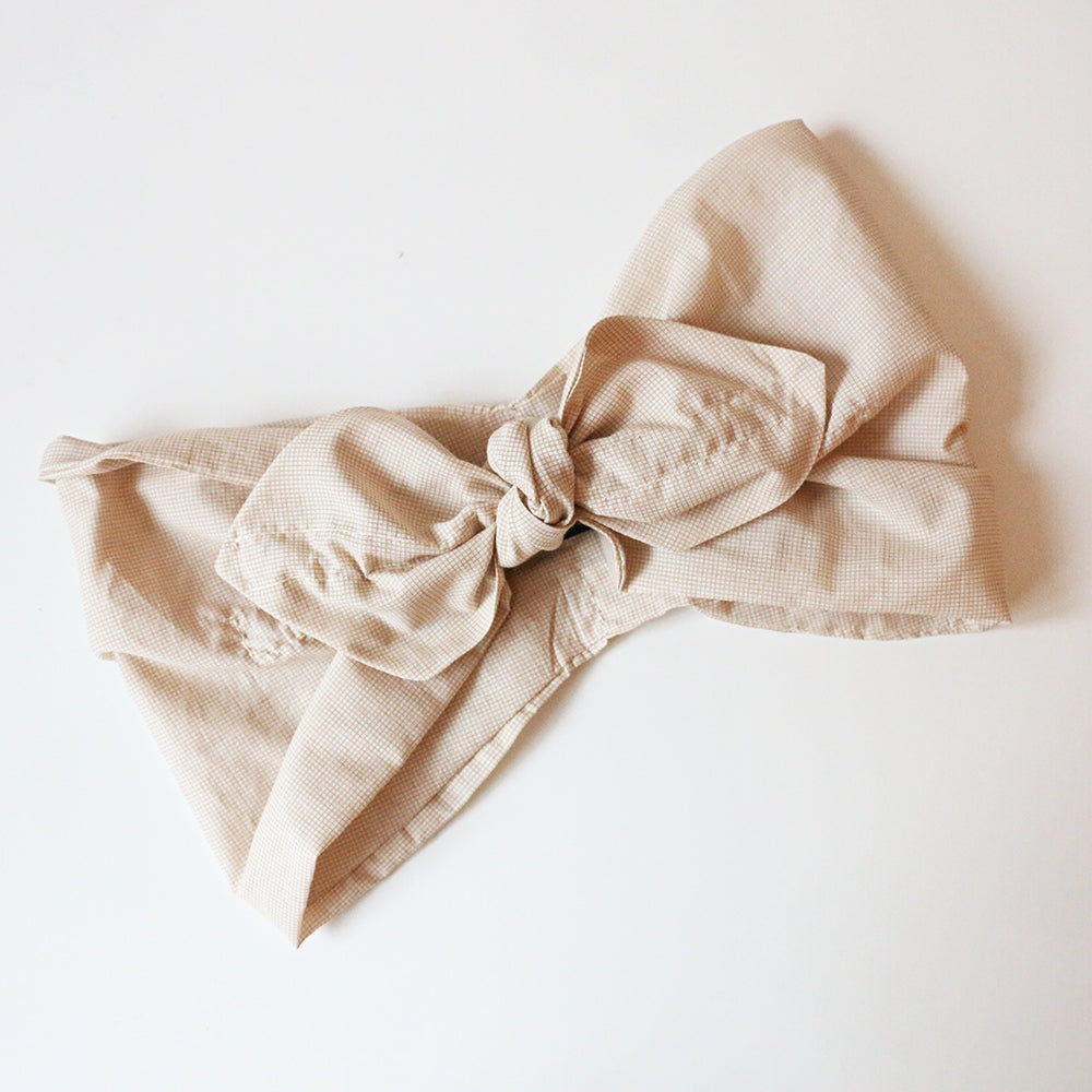 Bandeau Georgette Carreaux beige