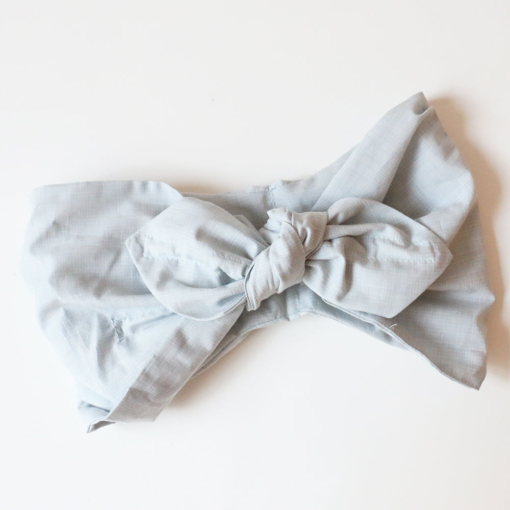 Bandeau Georgette Carreaux bleu ciel
