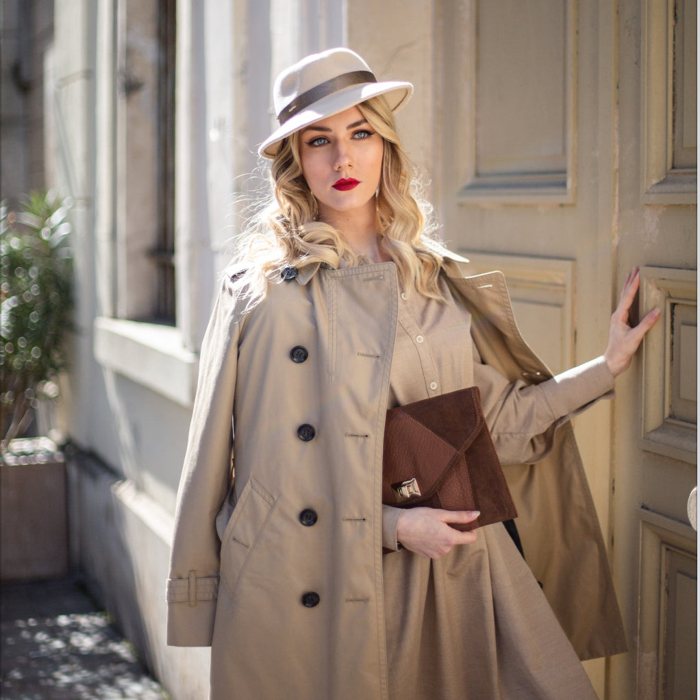 Chapeau Fred Gris Marron