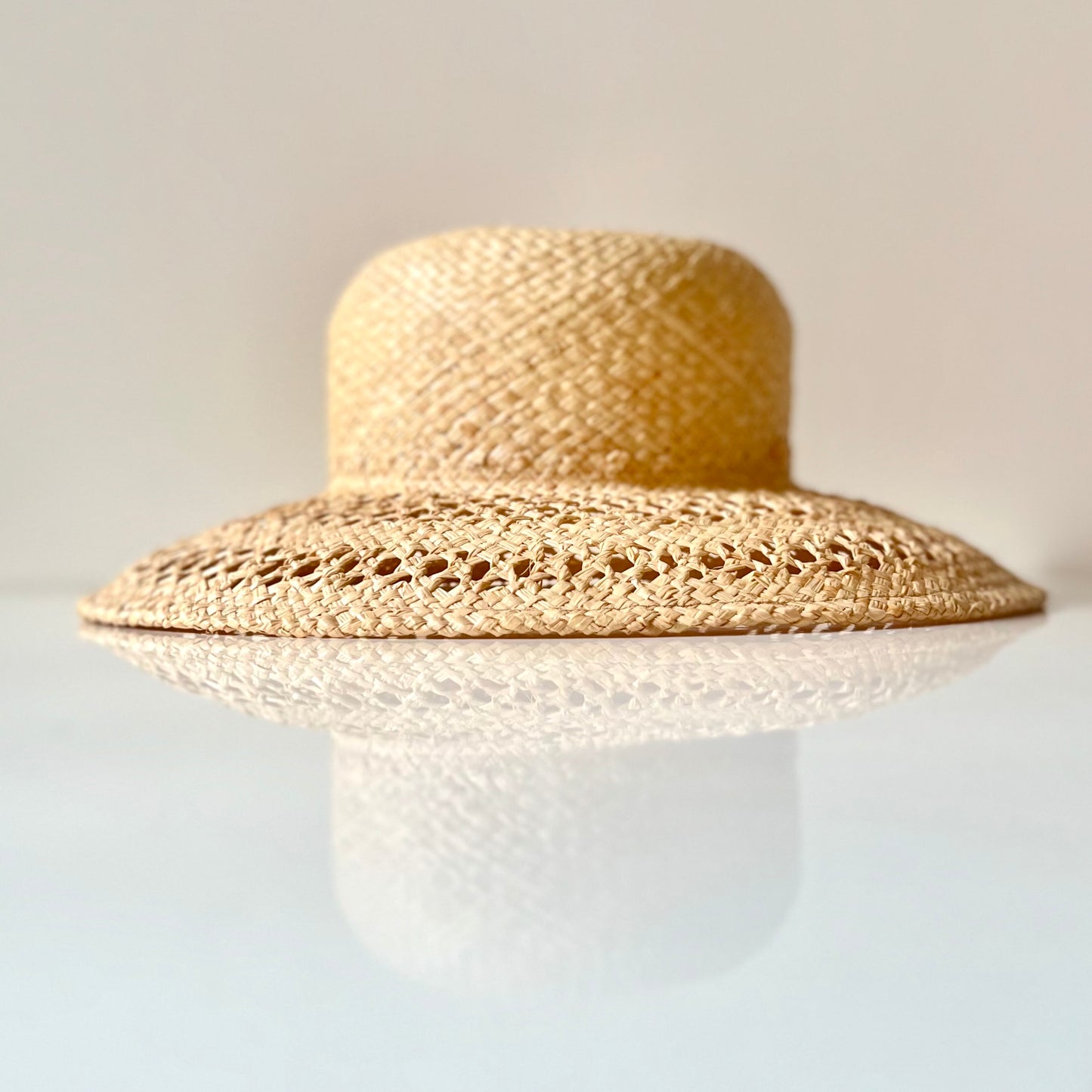 Chapeau Michelle paille Raphia ajourée bord cloche