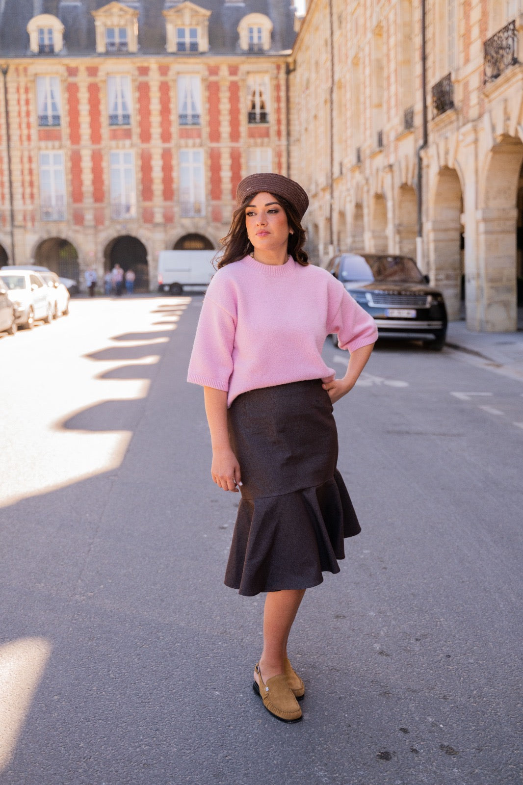 Marinette Paille Sisal Cousue Marron