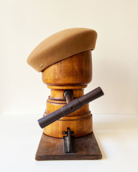 Béret Madeleine feutre camel