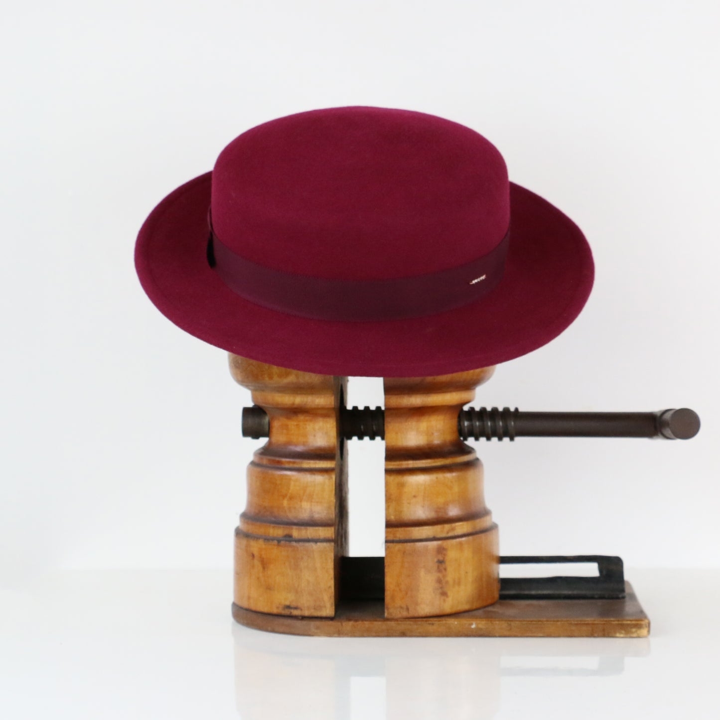 Canotier Yvette Bordeaux Framboise