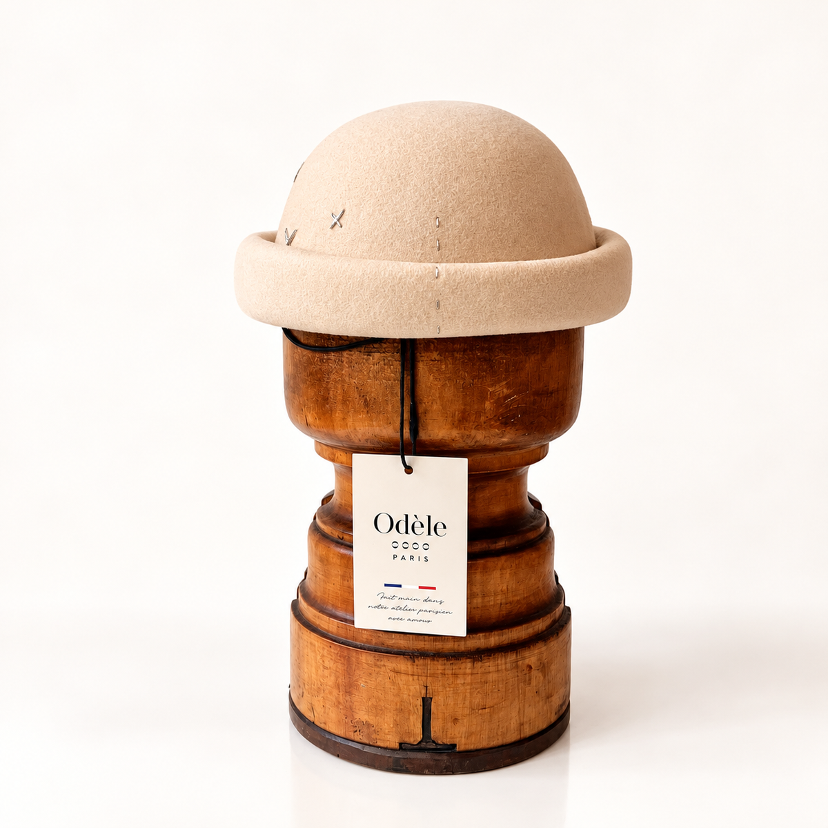 Chapeau Sacha beige Crème brodé